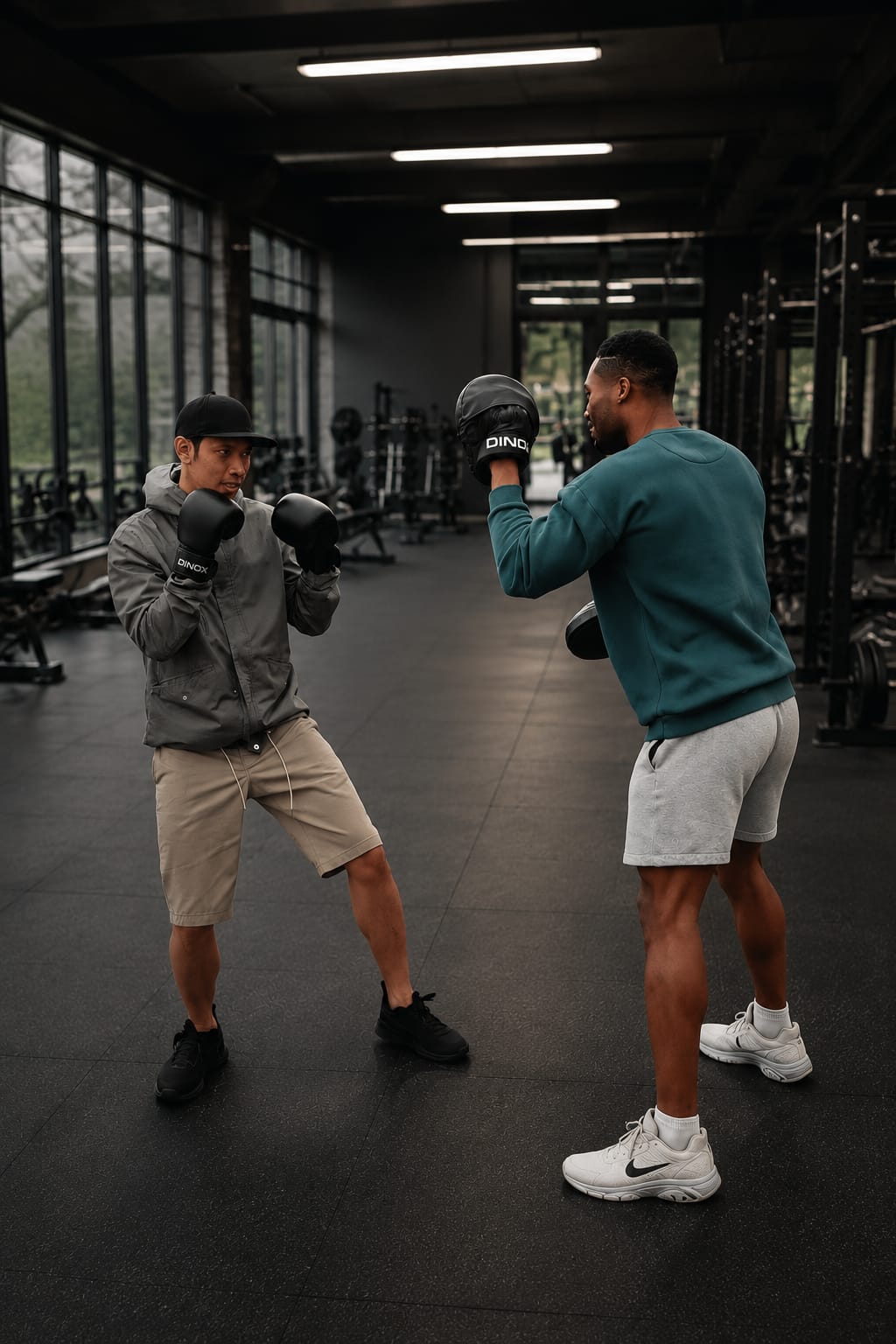 Fitness boxing session